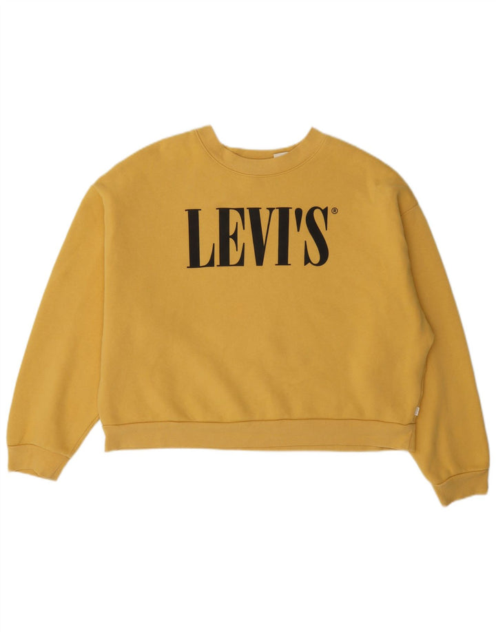Levi's Damen-Sweatshirt mit übergroßem Crop-Grafikmotiv, Gr. 14, Mittelgelb