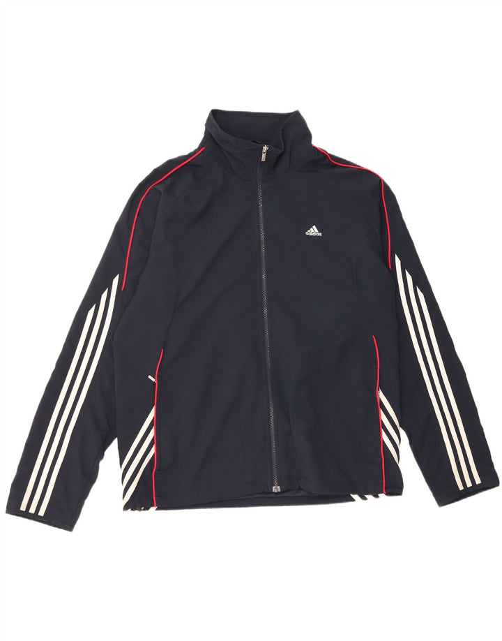 Adidas Climalite Herren-Trainingsanzug, Top-Jacke, groß, marineblau, Polyester