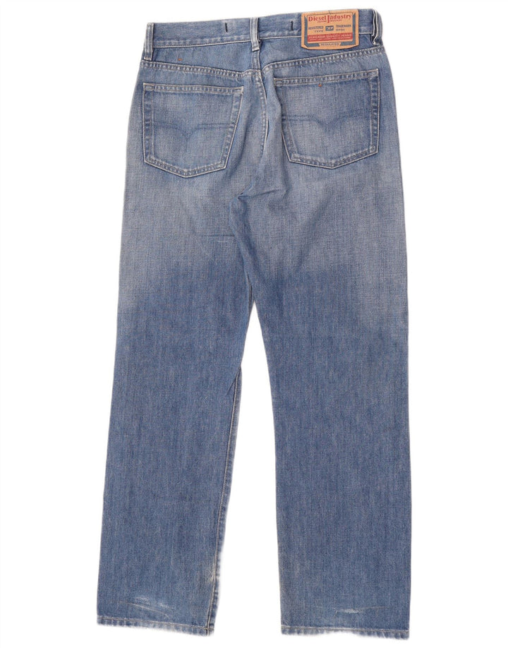 Diesel Herren Straight Jeans W31 L30 Blaue Baumwolle