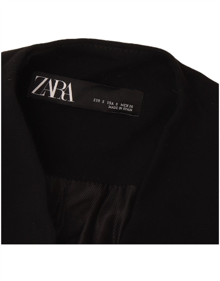 Zara Damen Blazer Jacke UK 10 Small Schwarz