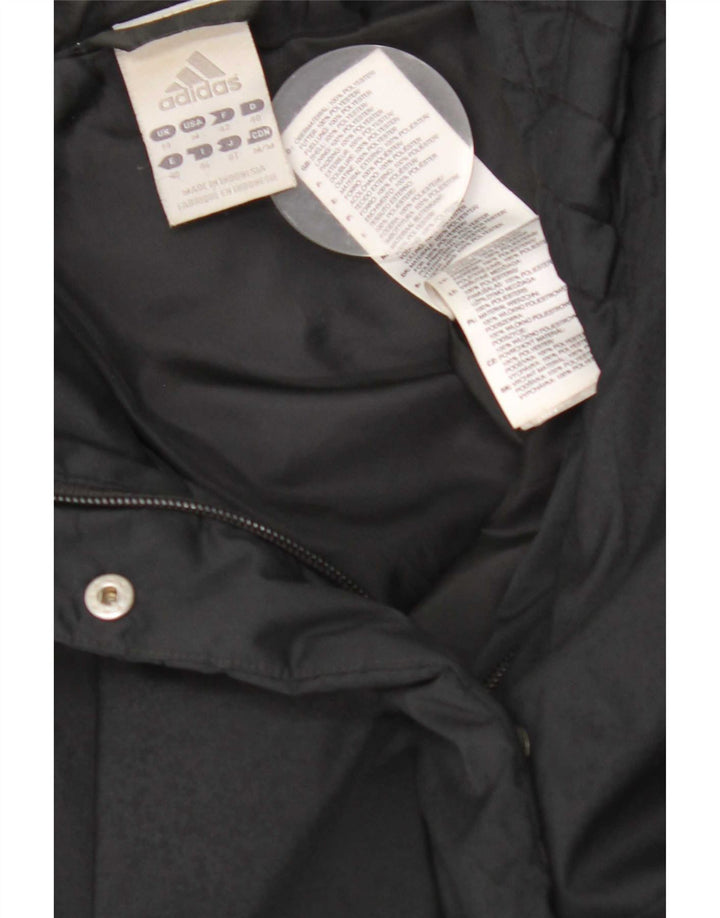 Adidas Damen Wattierte Jacke UK 14 Large Schwarz Polyester