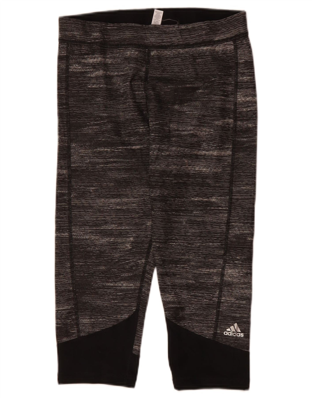 ADIDAS Damen Climalite Capri Leggings UK 12/14 Mittelgrau Farbblock