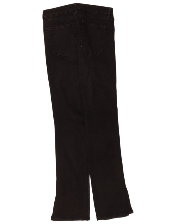 Zara Damen Bootcut Jeans EU 42 Large W32 L33 Schwarz