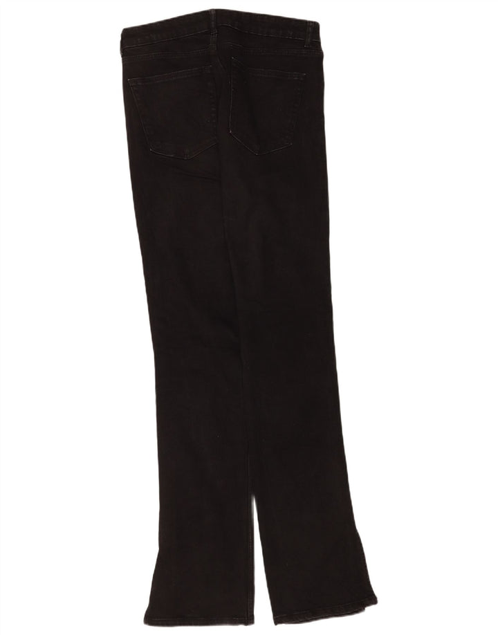 Zara Damen Bootcut Jeans EU 42 Large W32 L33 Schwarz