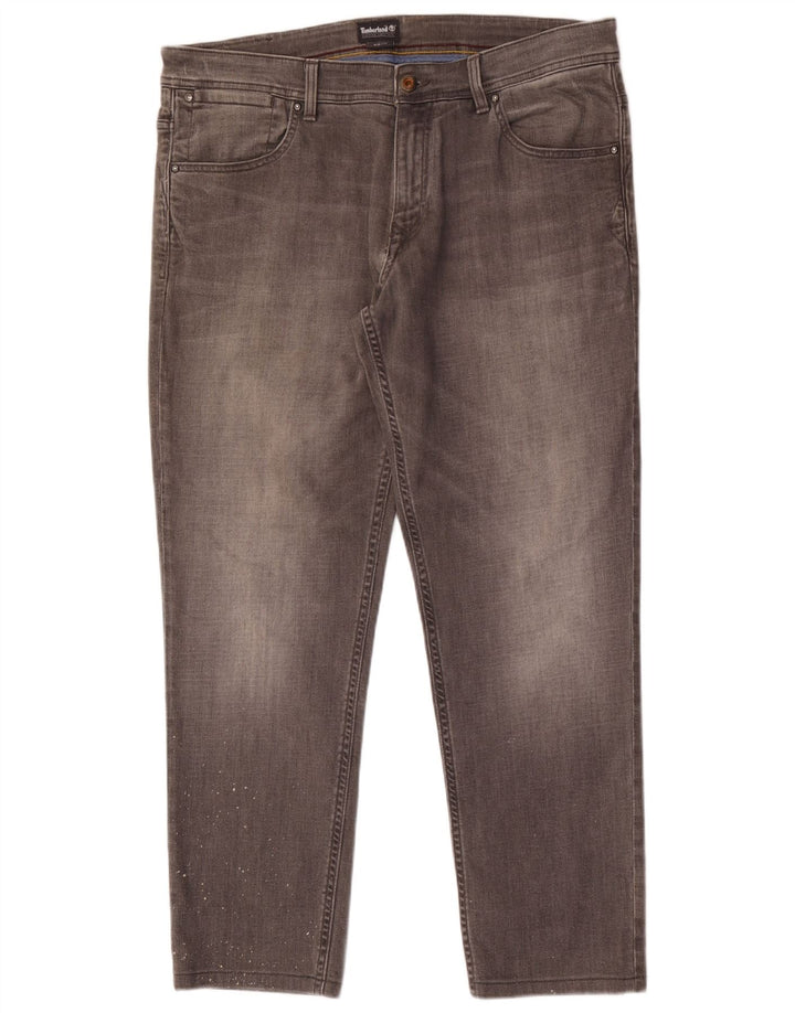 Timberland Herren Tapered Jeans W38 L30 Graue Baumwolle