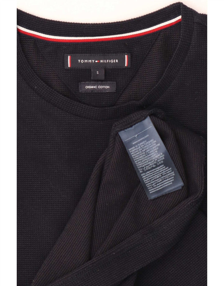 Tommy Hilfiger Herren-Top, langärmelig, klein, marineblau, Baumwolle
