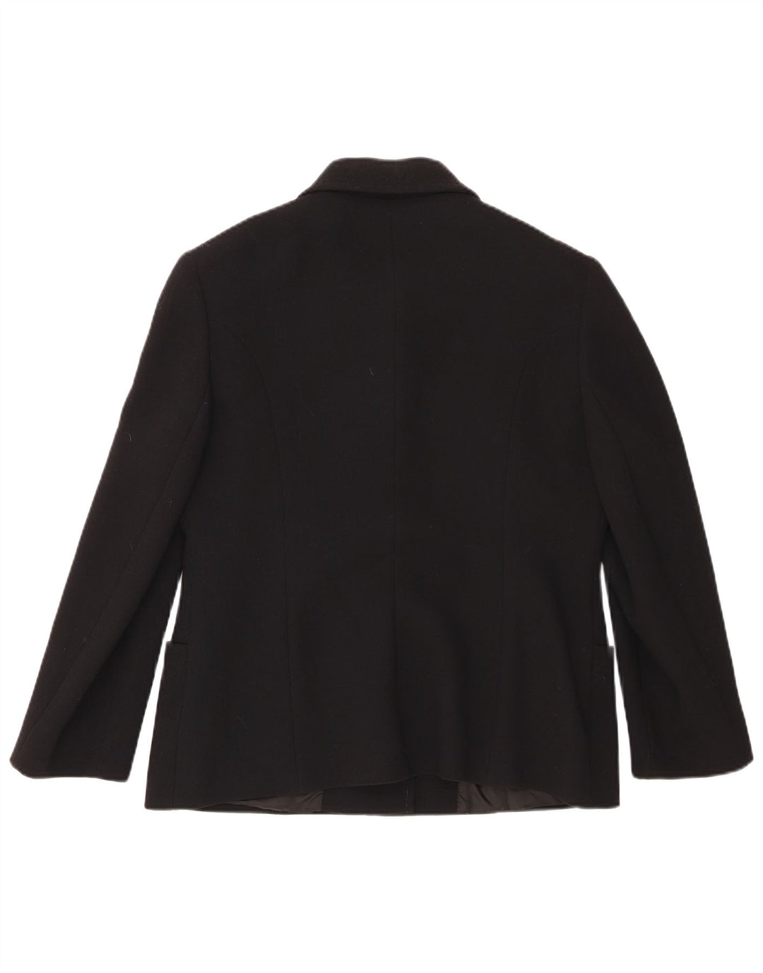 Vintage Damen 3-Knopf-Blazerjacke UK 18 XL Schwarze Wolle