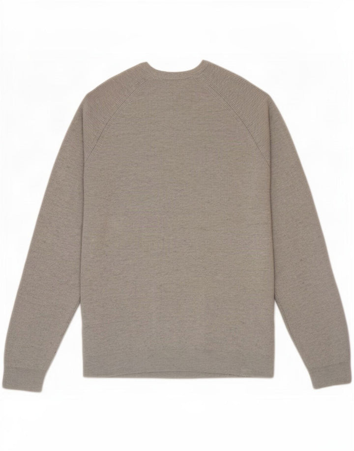 Marks & Spencer Herren-Pullover mit Rundhalsausschnitt, groß, grau, Polyester