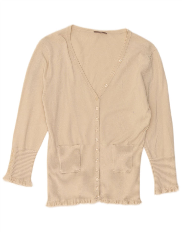 John Lewis Damen-Cardigan-Pullover UK 10 Small Beige Viskose