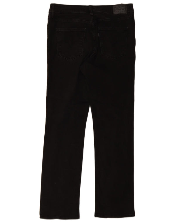 Levi's Damen 314 Shaping Straight Jeans W31 L30 Schwarze Baumwolle