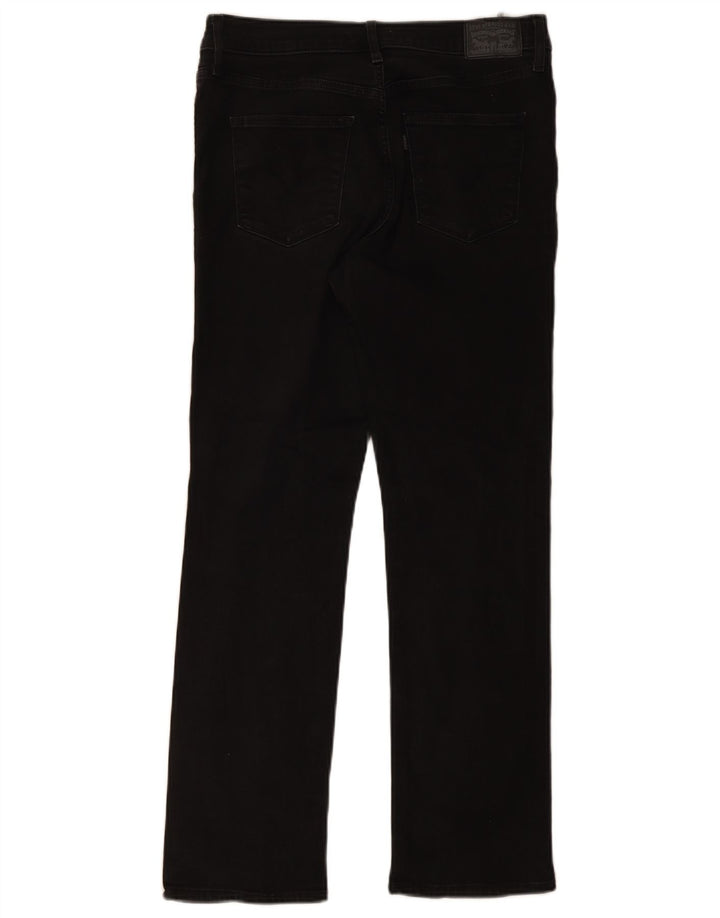 Levi's Damen 314 Shaping Straight Jeans W31 L30 Schwarze Baumwolle