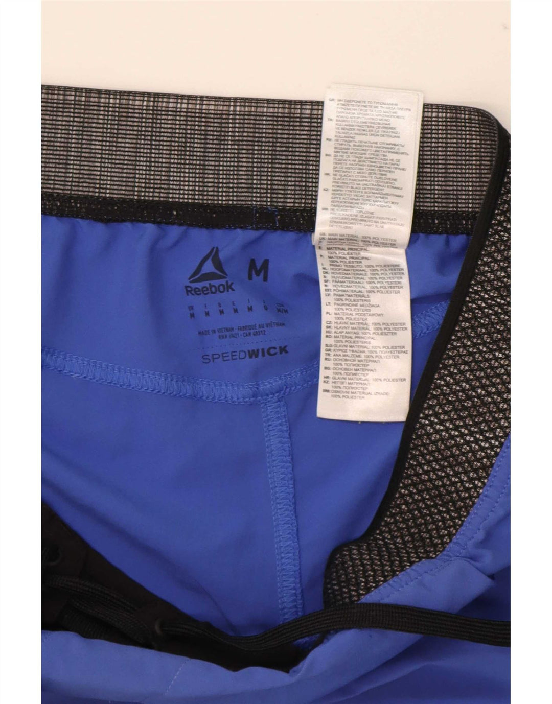 Reebok Herren Graphic Sport Shorts Mittelblaues Colourblock-Polyester