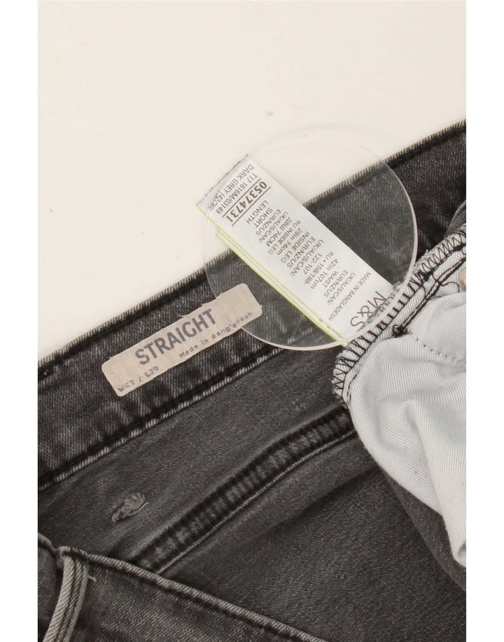 Marks & Spencer Herren Straight Jeans W42 L29 Graue Baumwolle