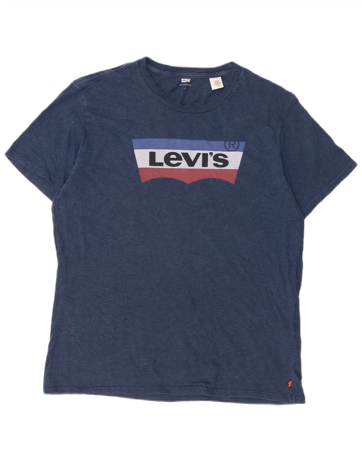Levi's Herren-T-Shirt mit Grafik, groß, marineblau, Baumwolle