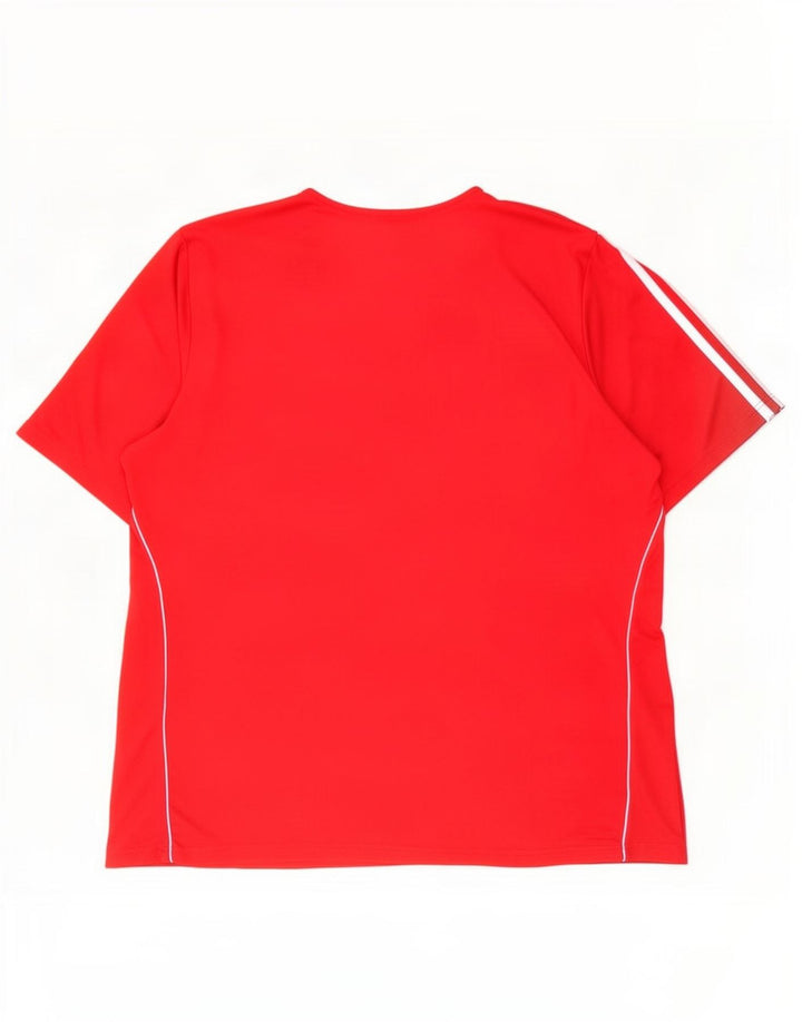 Adidas Herren Climalite T-Shirt Top 2XL Rot Polyester