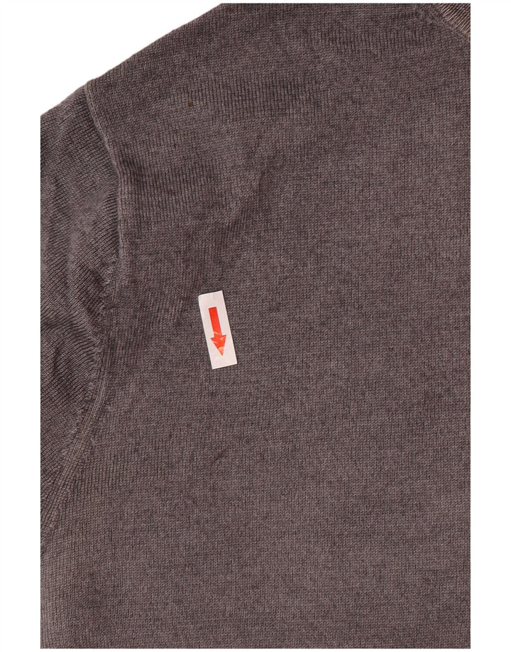 Ungaro Herren-Pullover mit Rundhalsausschnitt, IT 48, kleine graue Wolle