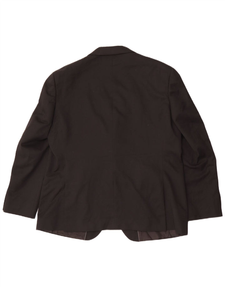 Marks & Spencer Herren-Blazer mit 2 Knöpfen, UK 46, XL, Schwarz, Polyester