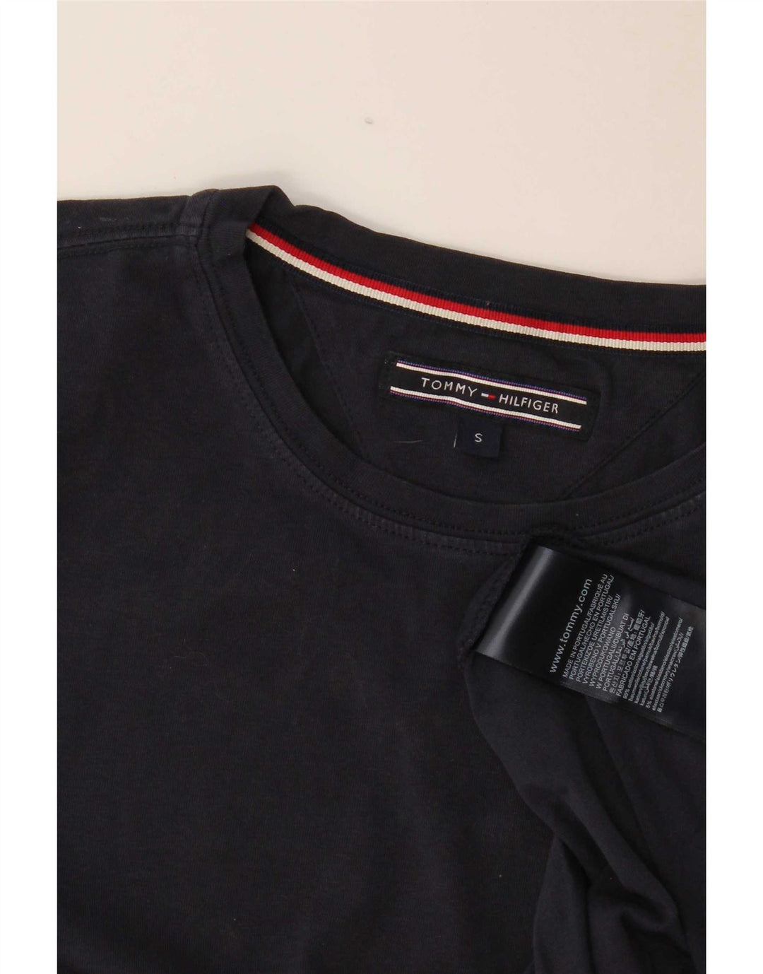 Tommy Hilfiger Herren T-Shirt Top Small Marineblau Baumwolle