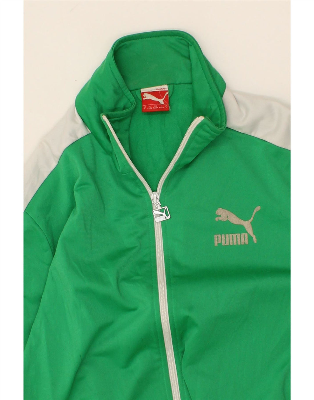 PUMA Herren-Trainingsanzug-Top-Jacke, großes grünes Polyester