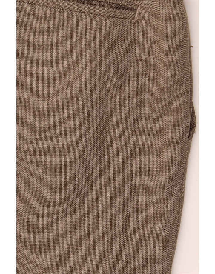 Farah Herren-Anzughose mit Pegged-Anzug, W42, L30, braunes Polyester