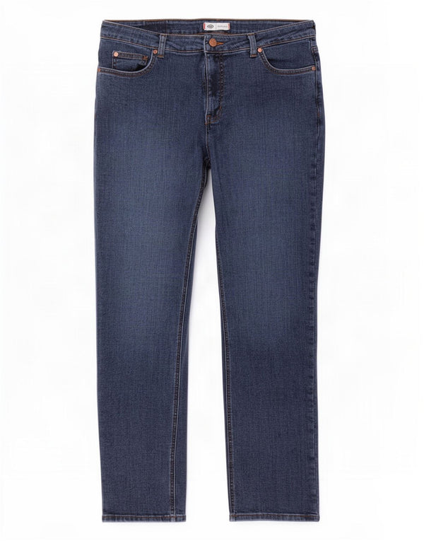 Dickies Damen Straight Jeans US 12 Large W30 L30 Blaue Baumwolle