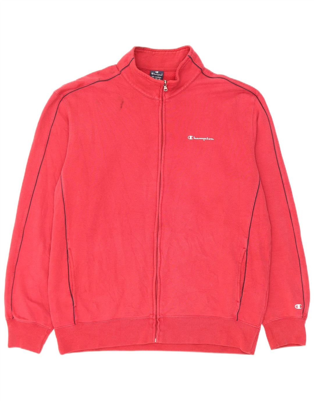 Champion Herren-Trainingsoberteil, Jacke, 2XL, rote Baumwolle
