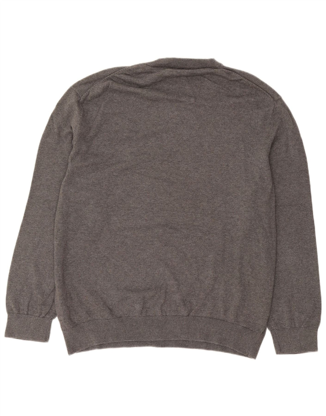 NAUTICA Mens V-Neck Jumper Sweater 2XL Grey Cotton
