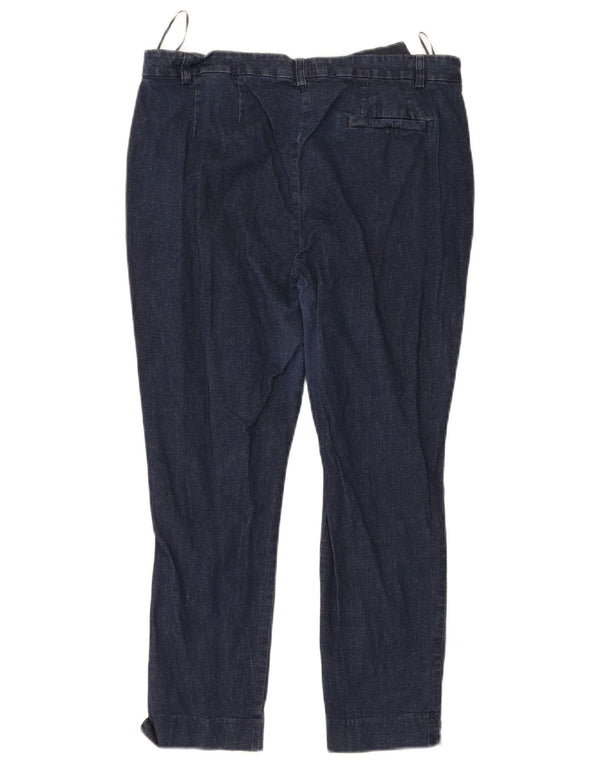 Marks & Spencer Damen-Anzughose mit hoher Taille, UK 14, Größe L W32 L24, Marineblau