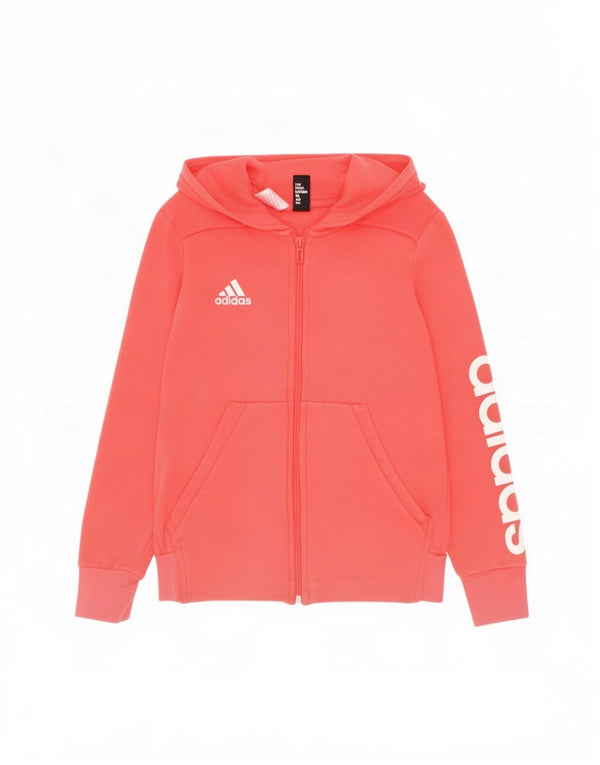 Adidas Mädchen Graphic Zip Hoodie Pullover 9–10 Jahre Rosa