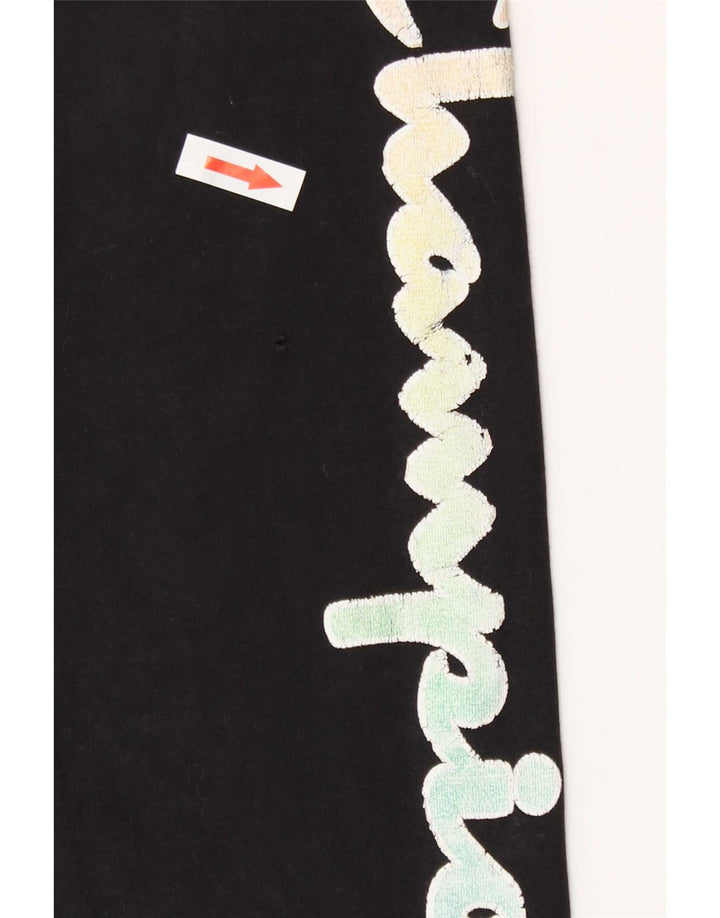 Champion Damen Graphic Leggings UK 12 Medium Schwarz