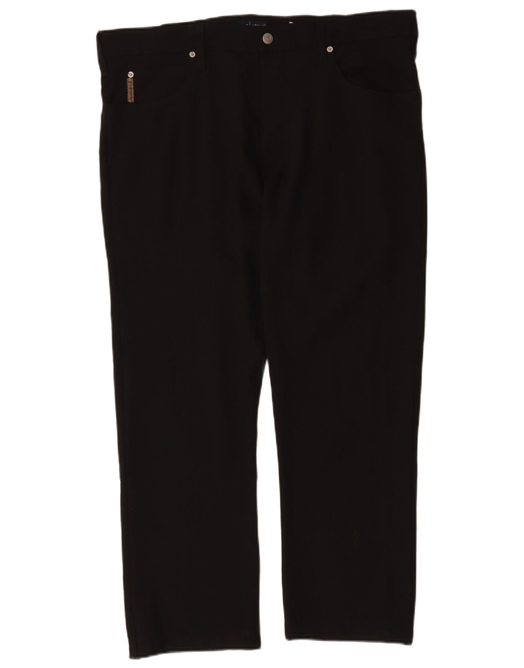 Armani Herren gerade Freizeithose W40 L29 Schwarz Polyester