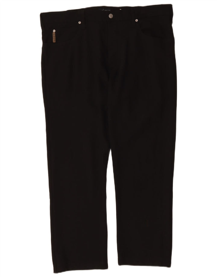 Armani Herren gerade Freizeithose W40 L29 Schwarz Polyester