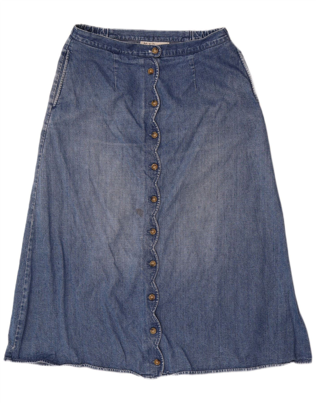 Orvis Damen Jeansrock US 12 Large W32 Blaue Baumwolle