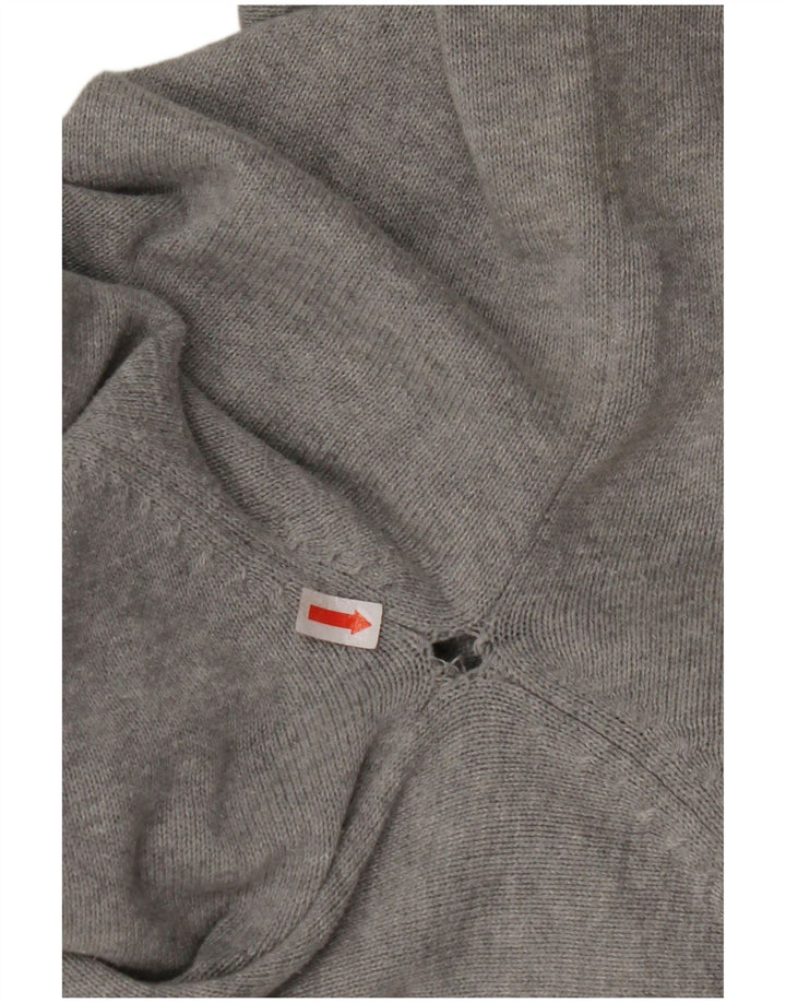 NAUTICA Herren-Pullover mit Reißverschluss am Hals, XL, graue Argyle-/Diamant-Baumwolle