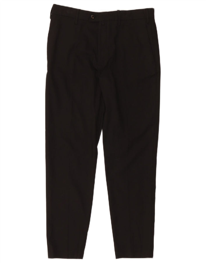 Zara Herren Slim Anzughose EU 40 Medium W31 L27 Schwarz Polyester