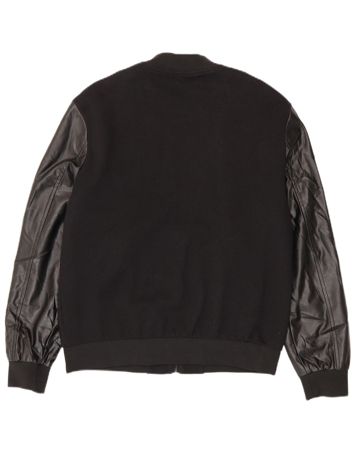 Zara Herren Bomberjacke UK 42 XL Schwarz Polyester