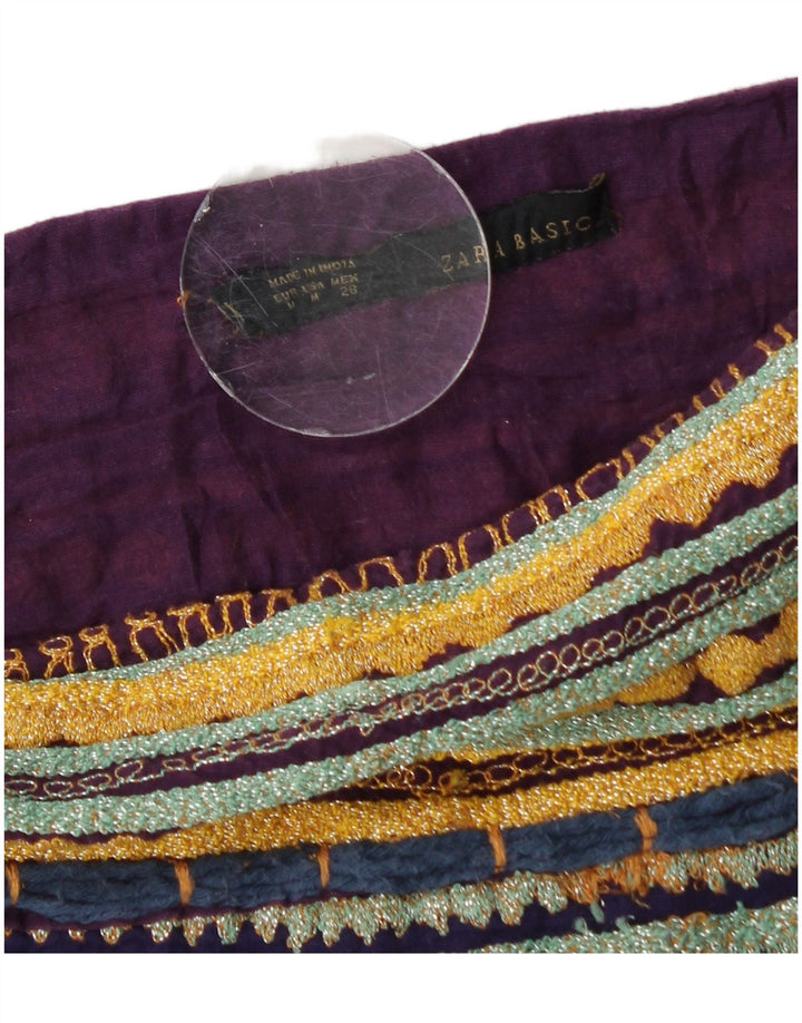 Zara Damen Minirock Medium W28 Mehrfarbig Geometrisch