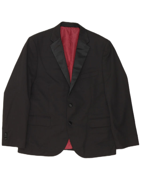 Marks & Spencer Herren-Blazer mit maßgeschneiderter Passform, 2 Knöpfe, Gr. 42, Schwarz