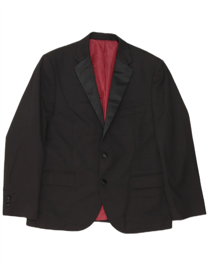 Marks & Spencer Herren-Blazer mit maßgeschneiderter Passform, 2 Knöpfe, Gr. 42, Schwarz