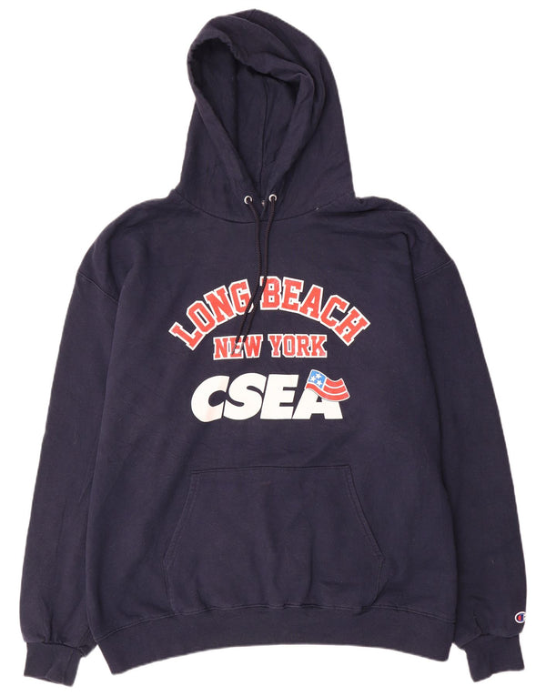 Champion Herren-Kapuzenpullover mit Grafik, 2XL, Marineblau, Baumwolle