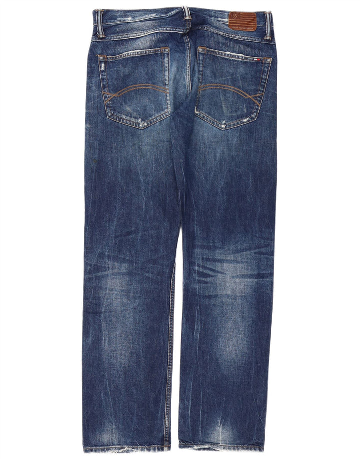 TOMMY HILFIGER Herren Ryder Distressed Straight Jeans W34 L34 Blaue Baumwolle