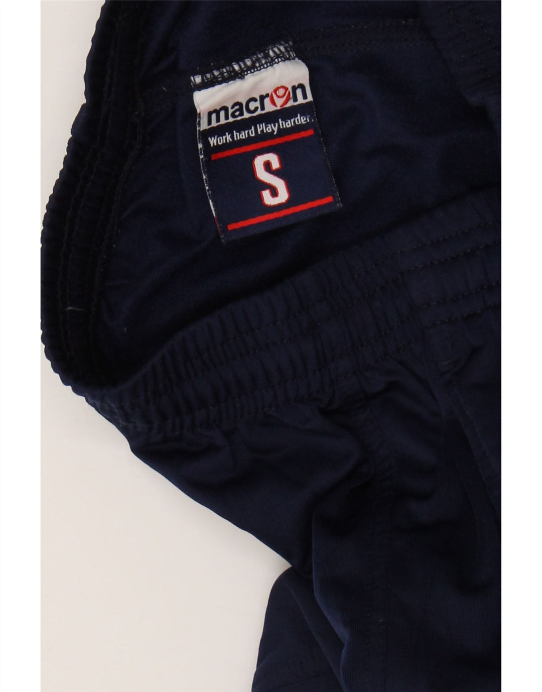 MACRON Mens Tracksuit Trousers Small  Navy Blue Colourblock Polyester