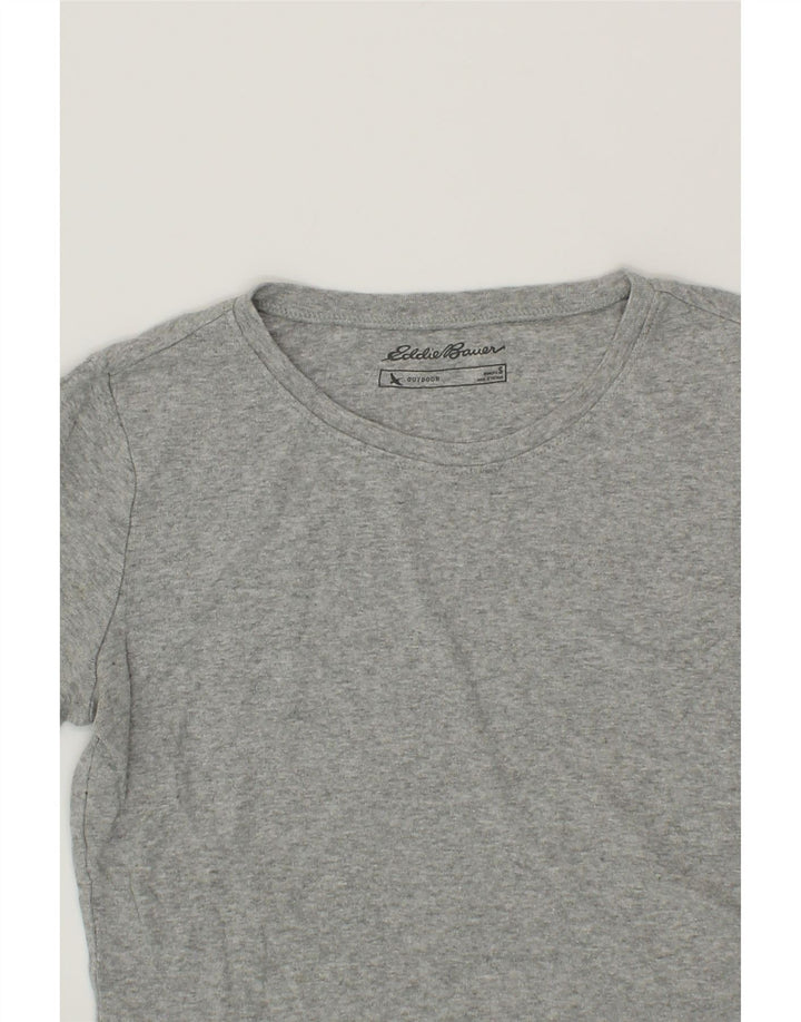 EDDIE BAUER Womens T-Shirt Top UK 10 Small Grey Cotton Vintage Eddie Bauer and Second-Hand Eddie Bauer from Messina Hembry 