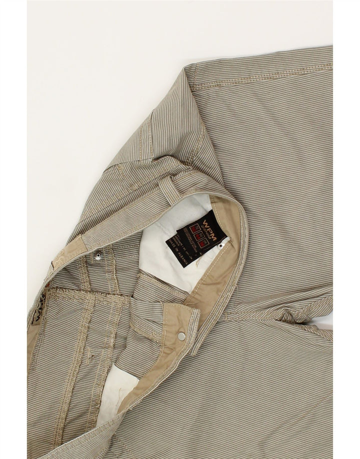 WPM Mens Casual Shorts W36 Large Grey Striped Cotton Vintage WPM and Second-Hand WPM from Messina Hembry 
