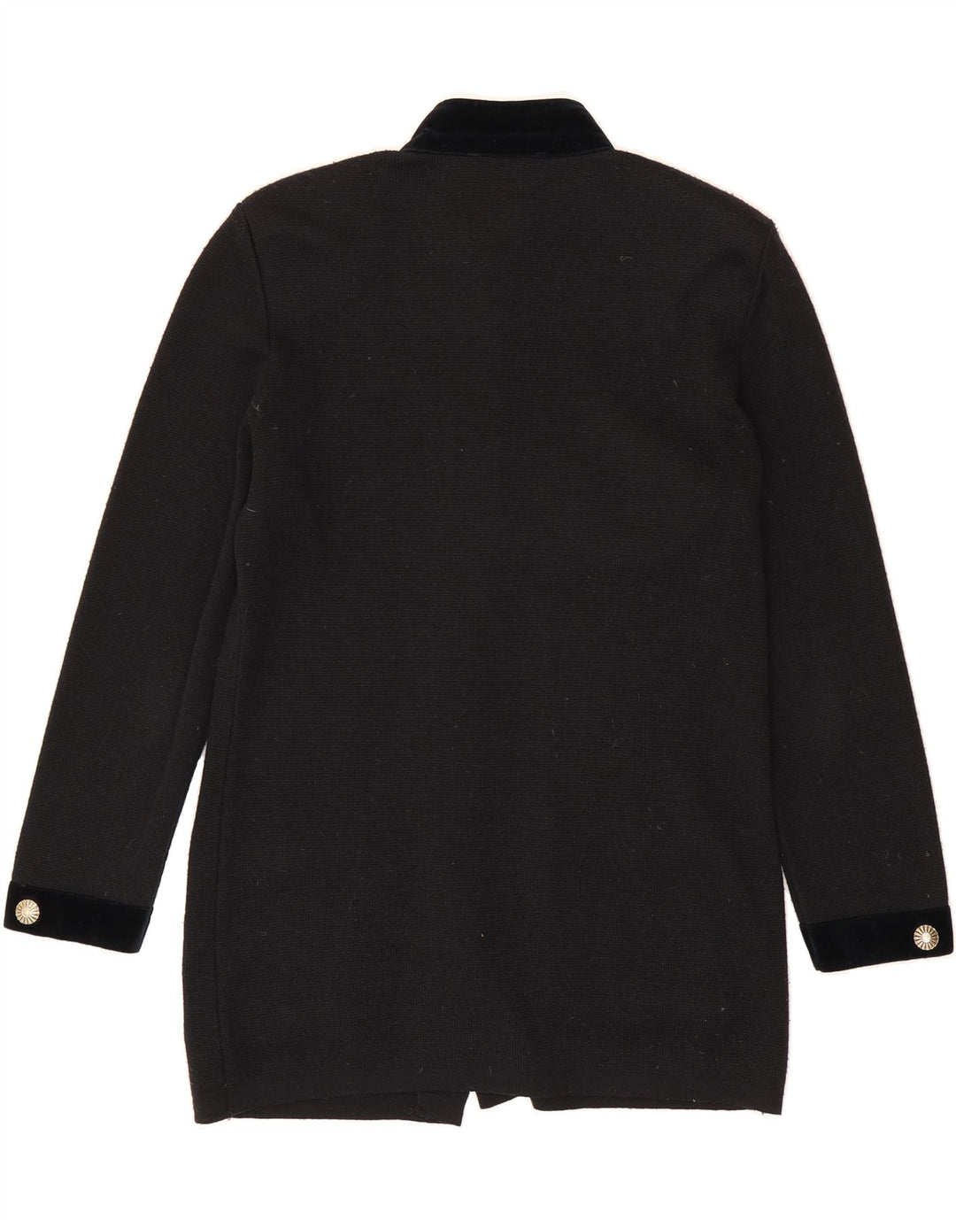 VINTAGE Womens 5 Button Longline Blazer Jacket EU 38 Medium Black Floral Vintage Vintage and Second-Hand Vintage from Messina Hembry 