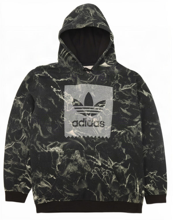 Adidas Herren Graphic Hoodie Pullover XL Graue Batik-Baumwolle