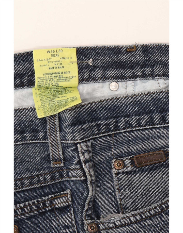 Wrangler Herren Texas Straight Jeans W35 L30 Blaue Baumwolle