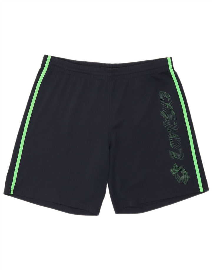 Lotto Herren-Sportshorts mit Grafik, mittelgroß, Marineblau, Farbblock