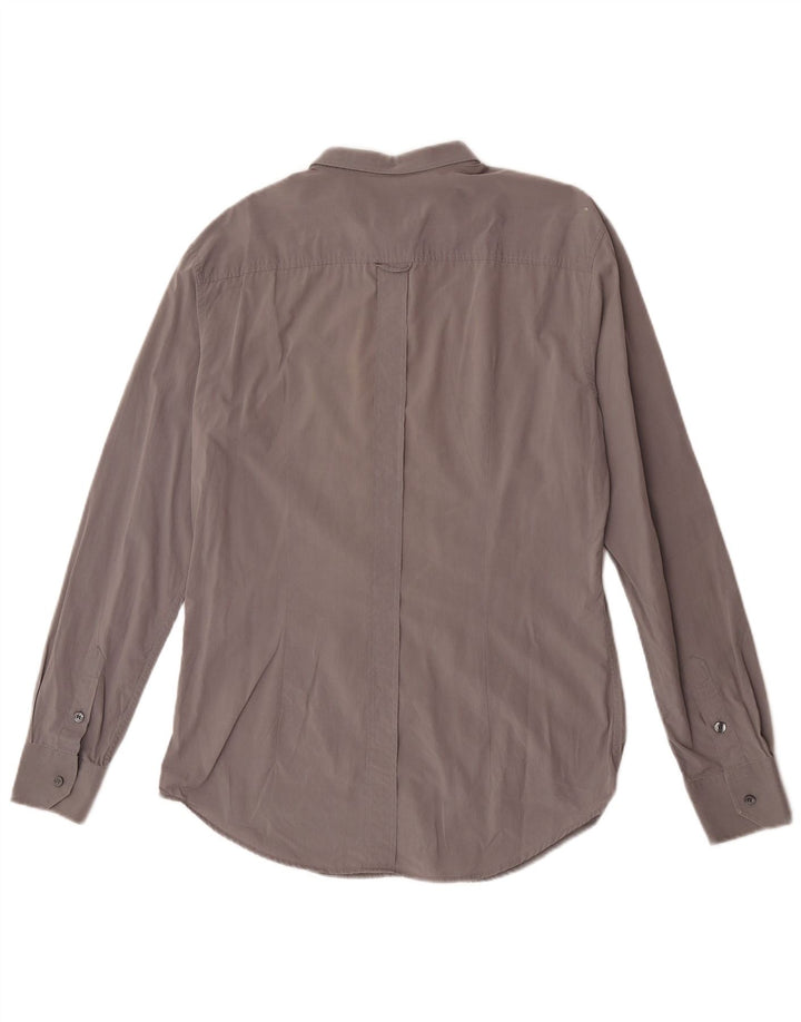 Dolce & Gabbana Herren Slim-Hemd IT 52 Large Grau Baumwolle