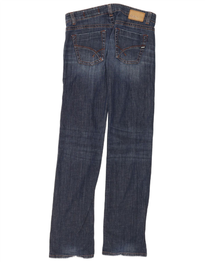 Gas Damen Straight Jeans W29 L34 Blaue Baumwolle